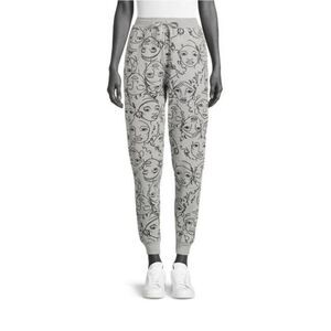 Well Worn Women's Gray Portrait Face Print Joggers